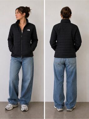 The North Face Women's Black Puffer Triclimate Jacket Liner Full Zip - Small